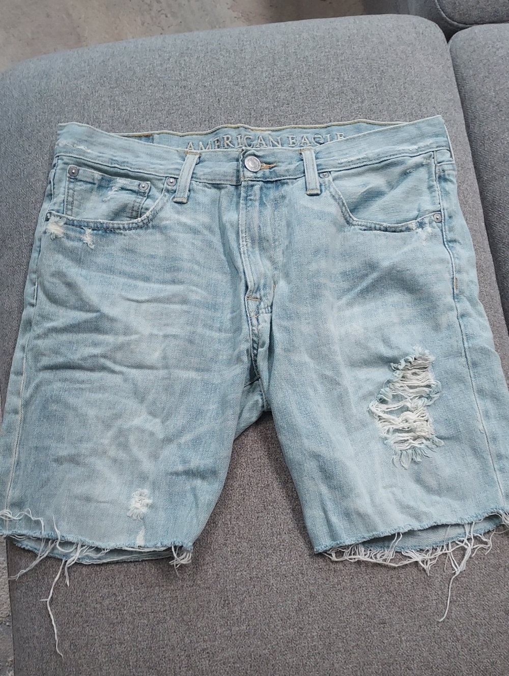 Men's Distressed Denim Shorts